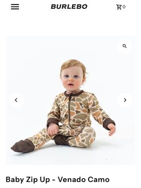 BURLEBO BABY ZIP UP VENADO CAMO
